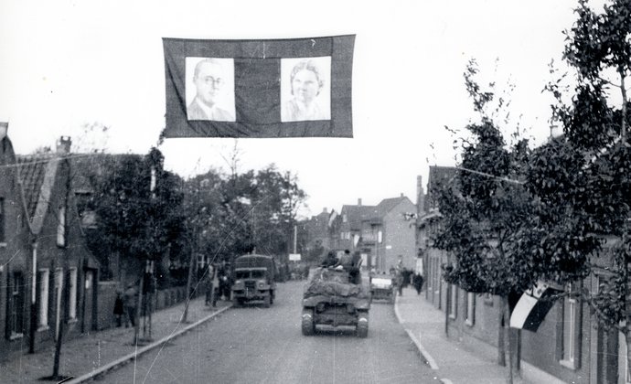 Goirle tijdens de bevrijding in 1944.